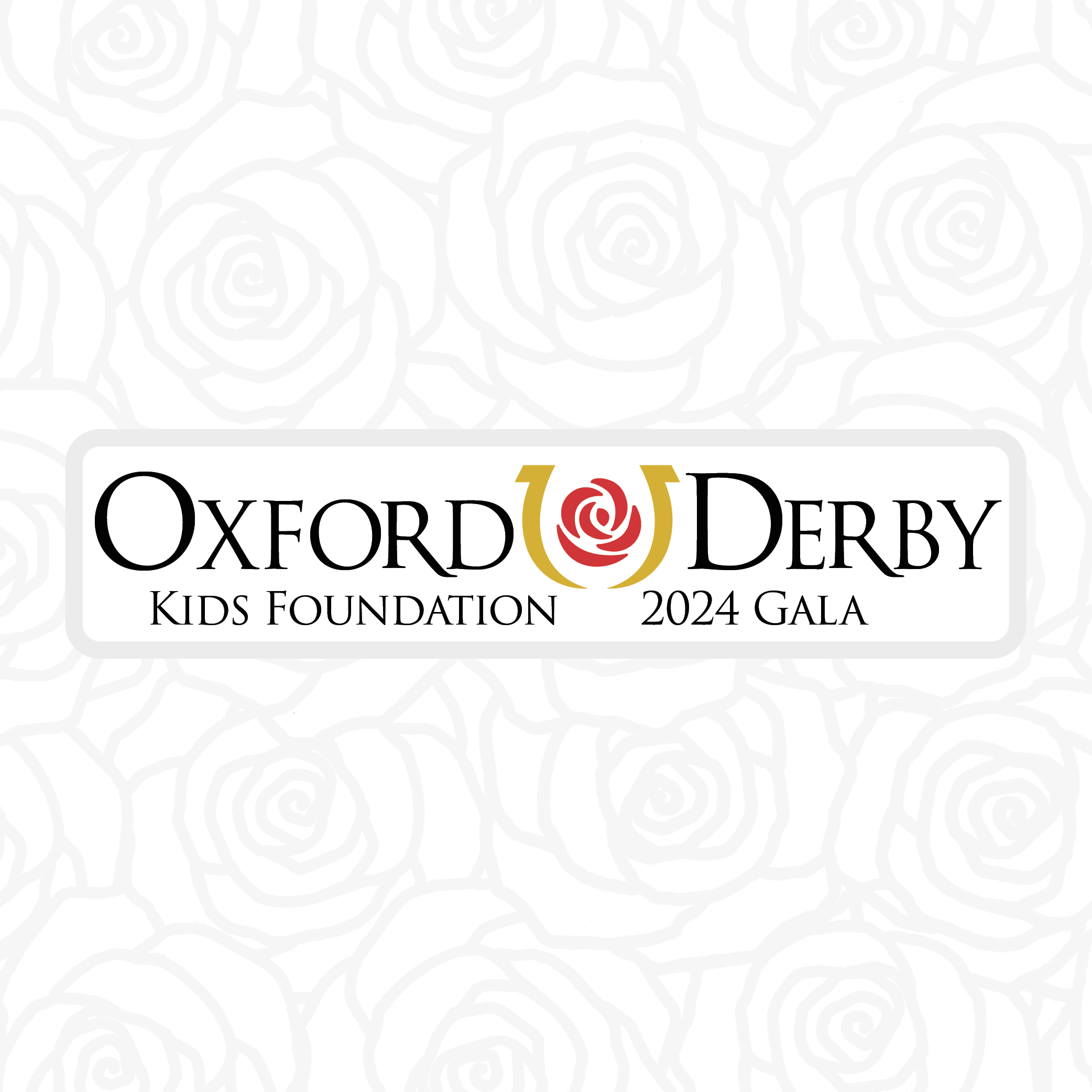 Oxford Kids Foundation Oxford Kentucky Derby themed logo for 2024 Fundraiser Gala